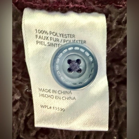 Weatherproof Vintage Full-Zip Jacket Sherpa-Lined Maroon XL – Warm Casual - Picture 10 of 12